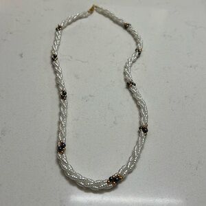 White Beaded Necklace